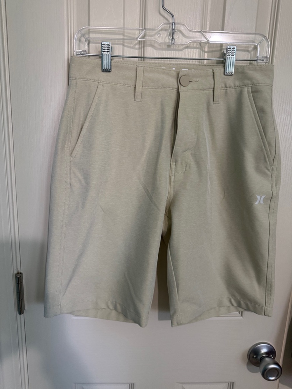 Hurley Men's Light Khaki Flat Front Shorts